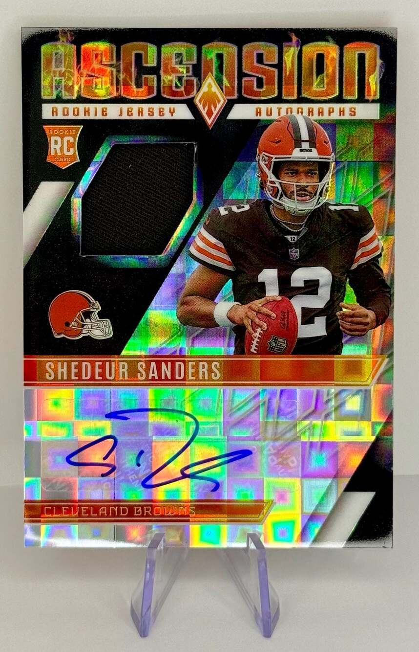 Shedeur Sanders 2025 Panini Ascension Rookie Patch Auto Cleveland Browns 66/99